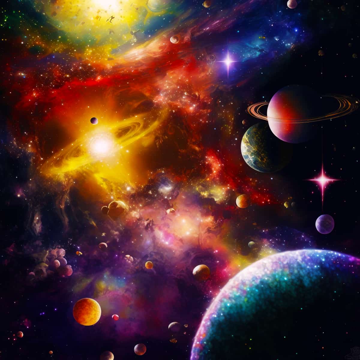 Diamond Painting Kit - Space Nebula Design for Paint by Numbers Art