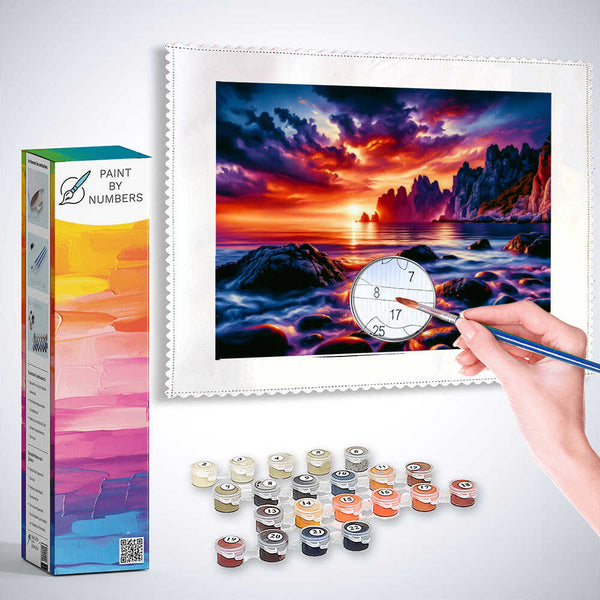 Paint by Numbers - Rocky Crust Evening Red