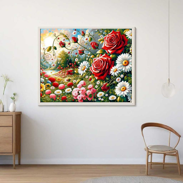 Paint by Numbers - Roses and daisies
