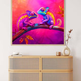 AB Diamond Painting - Chamäleon Liebe - gedruckt in Ultra-HD - AB Diamond, Chamäleon, Liebe, Neu eingetroffen, Quadratisch, Tiere