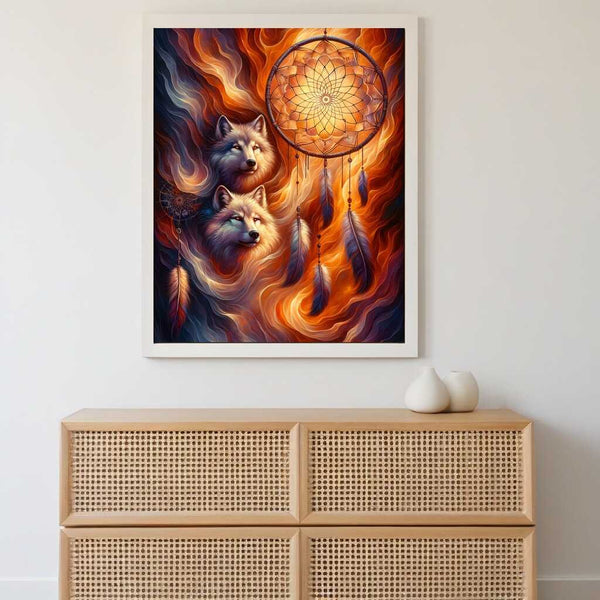 Paint by Numbers - Wolves in the Circle of Dreams