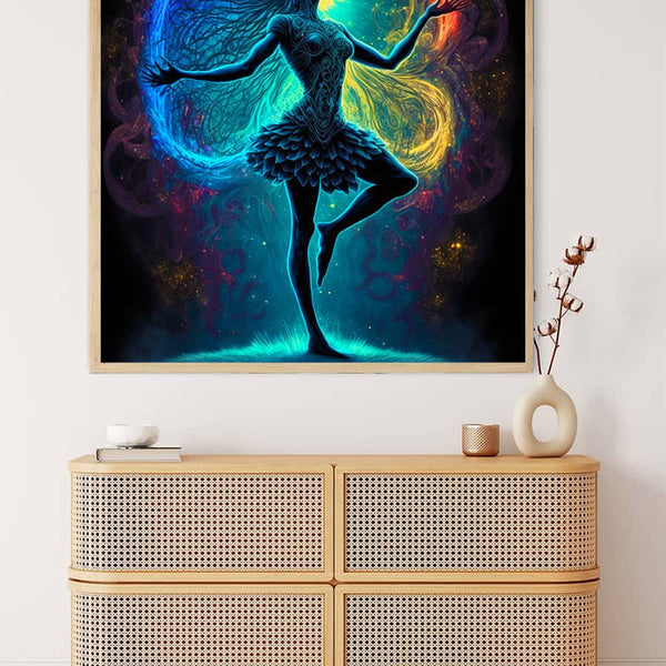 Diamond Painting - Frau mit schönem Kleid in der Nacht - gedruckt in Ultra-HD - Menschen, Neu eingetroffen, Quadratisch