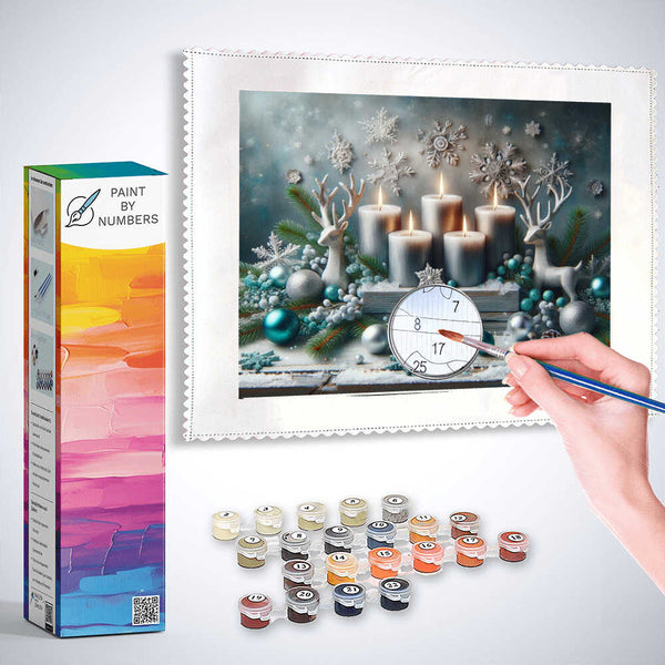 Paint by Numbers - Advent flower arrangement