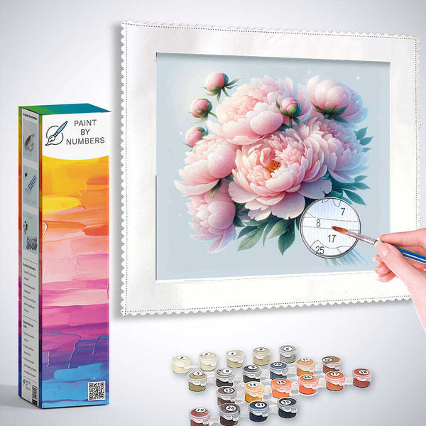 Paint by Numbers - Peony Bouquet, Pink