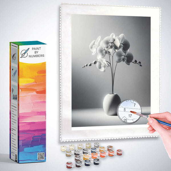 Paint by Numbers - White Orchid in Vase