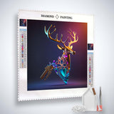 AB Diamond Painting - Hirsch im Lichtstrahl - gedruckt in Ultra-HD - AB Diamond, Hirsch, Neu eingetroffen, Quadratisch, Tiere