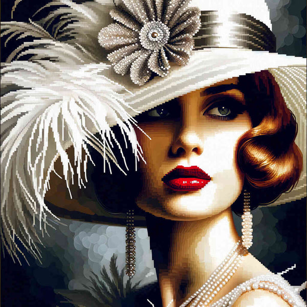 Paint by Numbers - Woman with feather hat