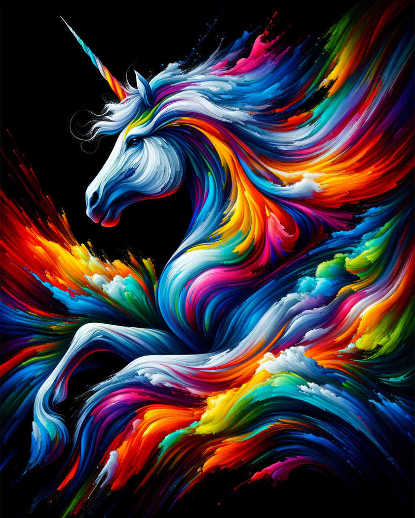 Paint by Numbers - Unicorn, color mix