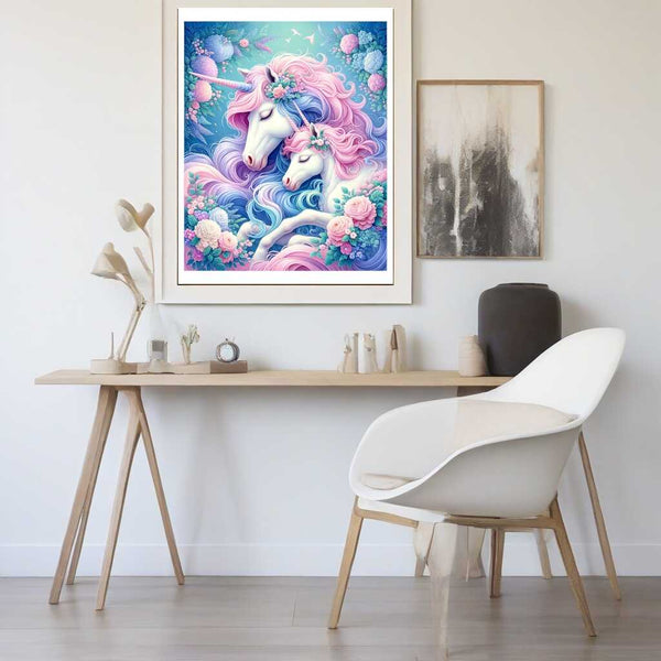 Paint by Numbers - Unicorn, mother and daughter