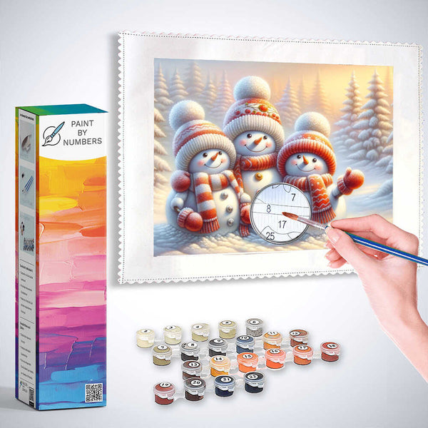 Paint by Numbers - Snowman Friends