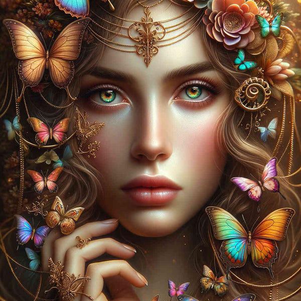 Paint by Numbers - Beauty with Butterflies Chains