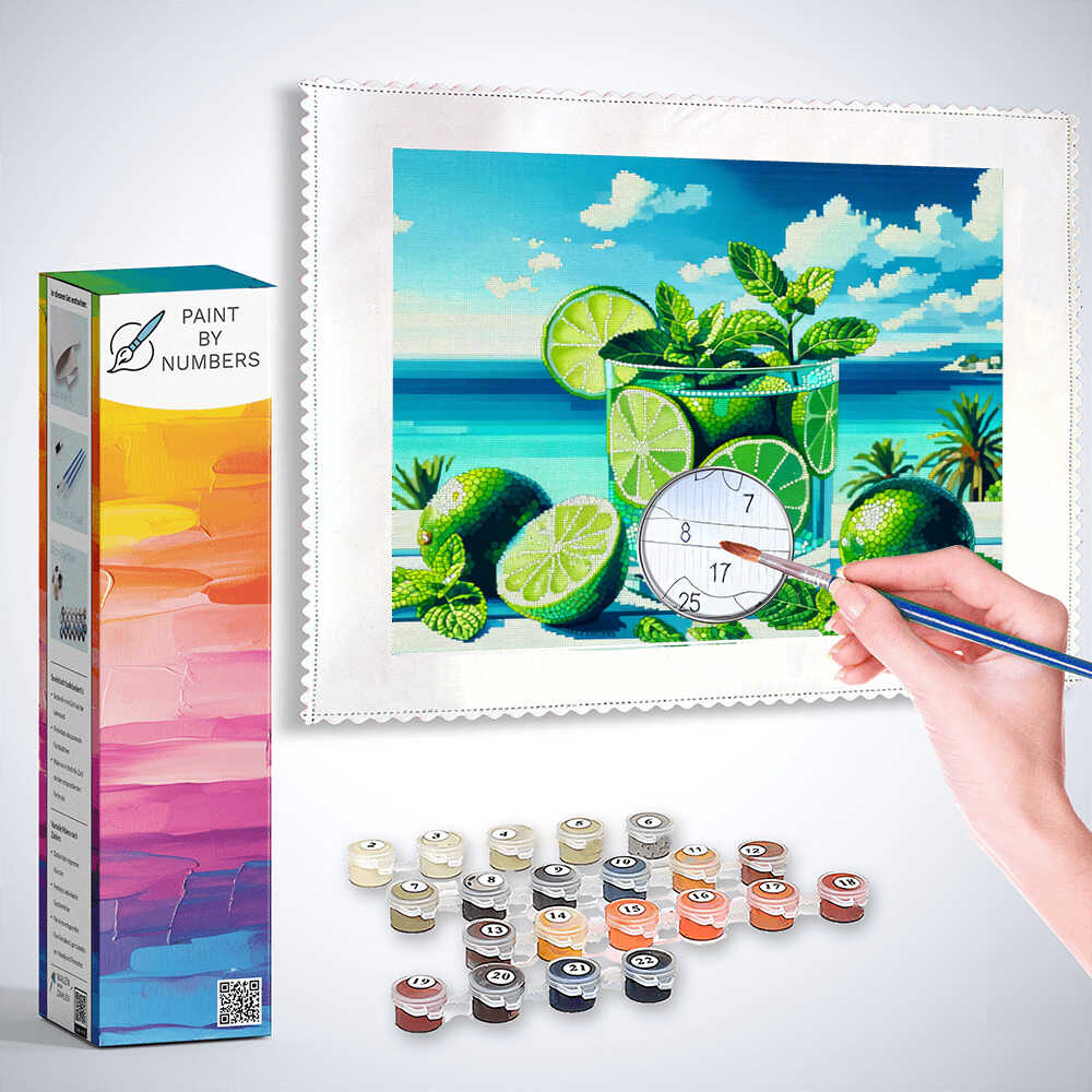 Paint by Numbers - Lime and Sea