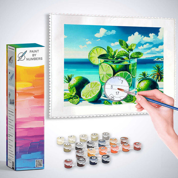 Paint by Numbers - Lime and Sea