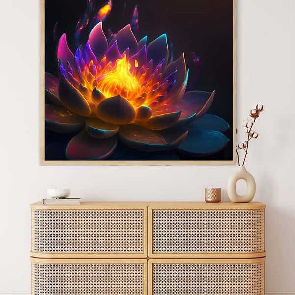 AB Diamond Painting - Feuerblume in der Nacht - gedruckt in Ultra-HD - AB Diamond, Blumen, Neu eingetroffen, Quadratisch