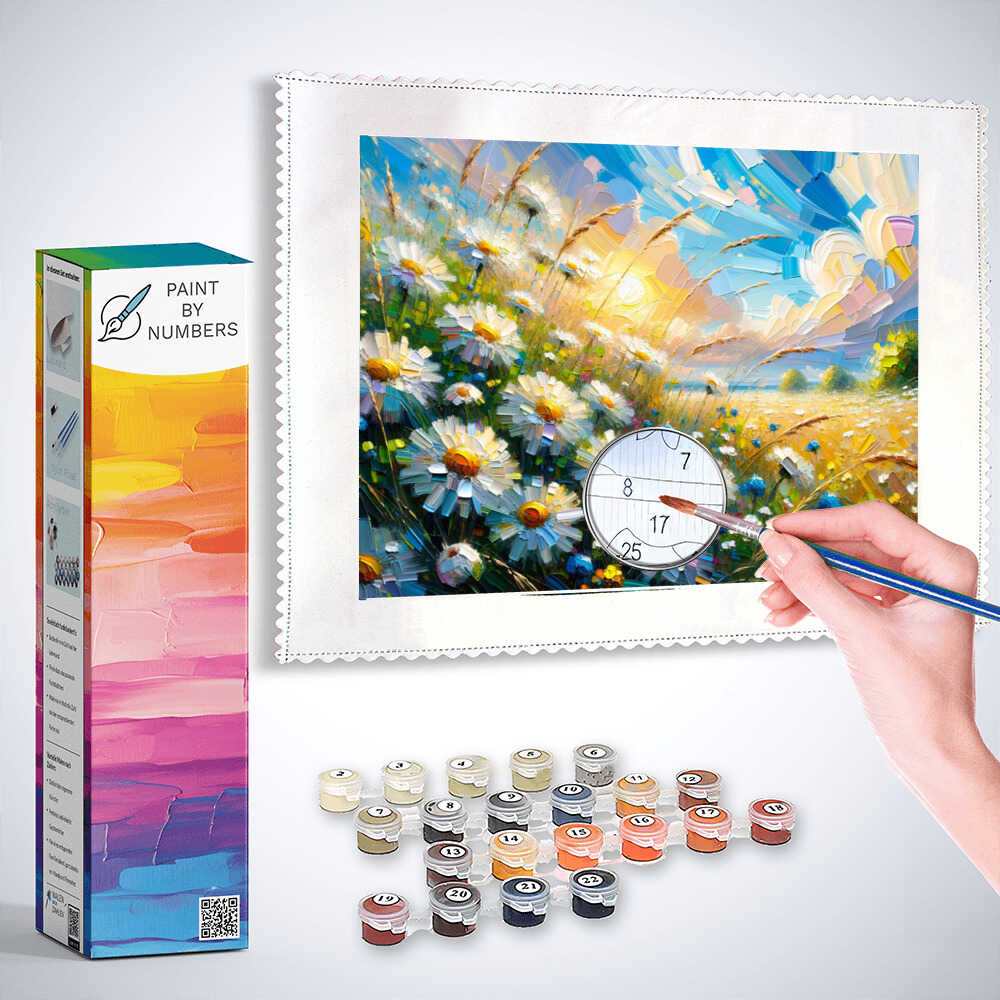 Daisies, meadow - Paint by Numbers