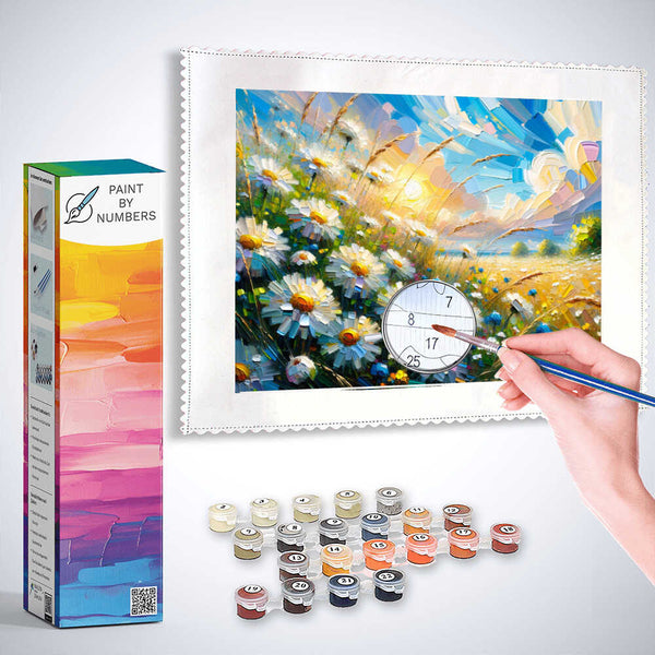 Daisies, meadow - Paint by Numbers