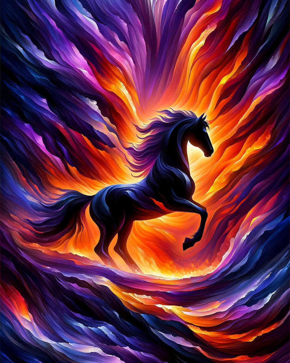 Paint by Numbers - Black Horse