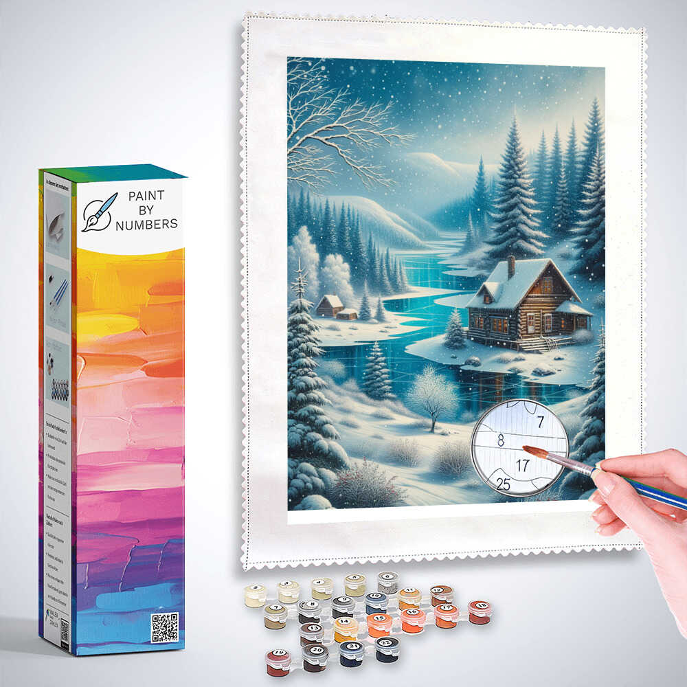 Paint by Numbers - Hutte in Winterland