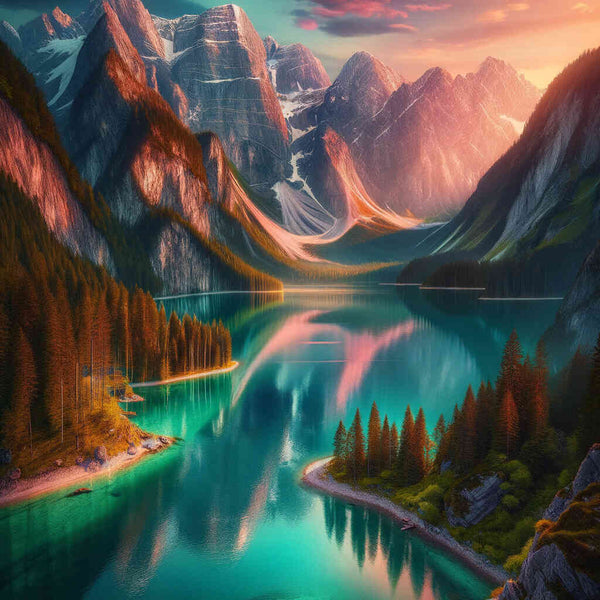 Paint by Numbers - Glass Clear Mountain Lake