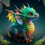 AB Diamond Painting - Kleiner Drache ganz Groß - gedruckt in Ultra-HD - AB Diamond, Drache, Fantasy, Neu eingetroffen, Quadratisch