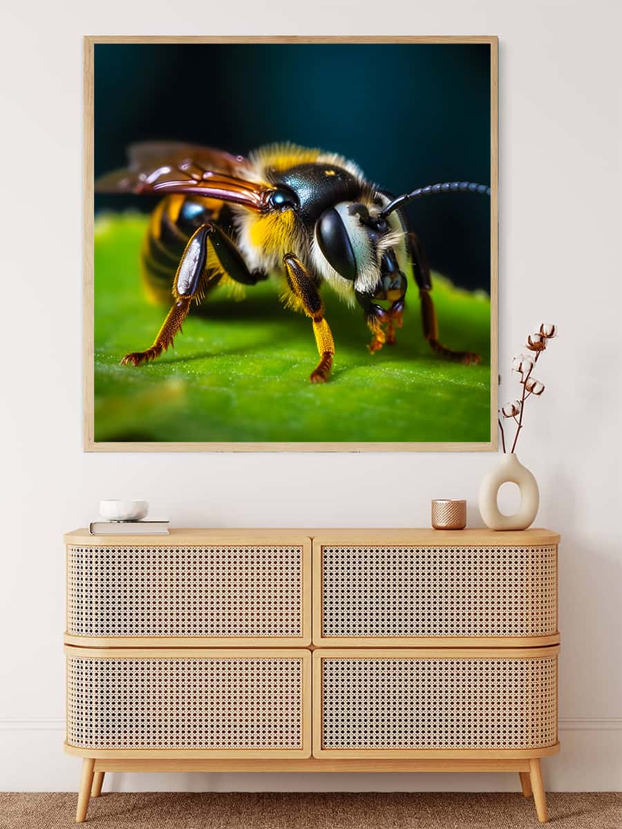 Diamond Painting - Biene Frontal - gedruckt in Ultra-HD - Biene, Neu eingetroffen, Quadratisch, Tiere