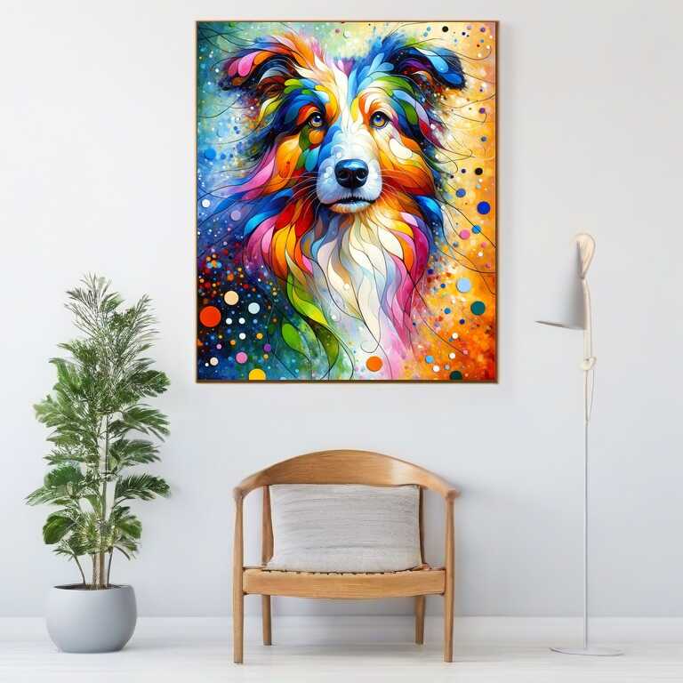 Paint by Numbers - Sheepdog Colorful