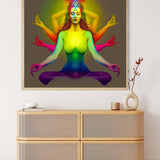 Diamond Painting - Buddha Grün - gedruckt in Ultra-HD - Menschen, Neu eingetroffen, Quadratisch