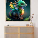 AB Diamond Painting - Kleiner Drache ganz Groß - gedruckt in Ultra-HD - AB Diamond, Drache, Fantasy, Neu eingetroffen, Quadratisch