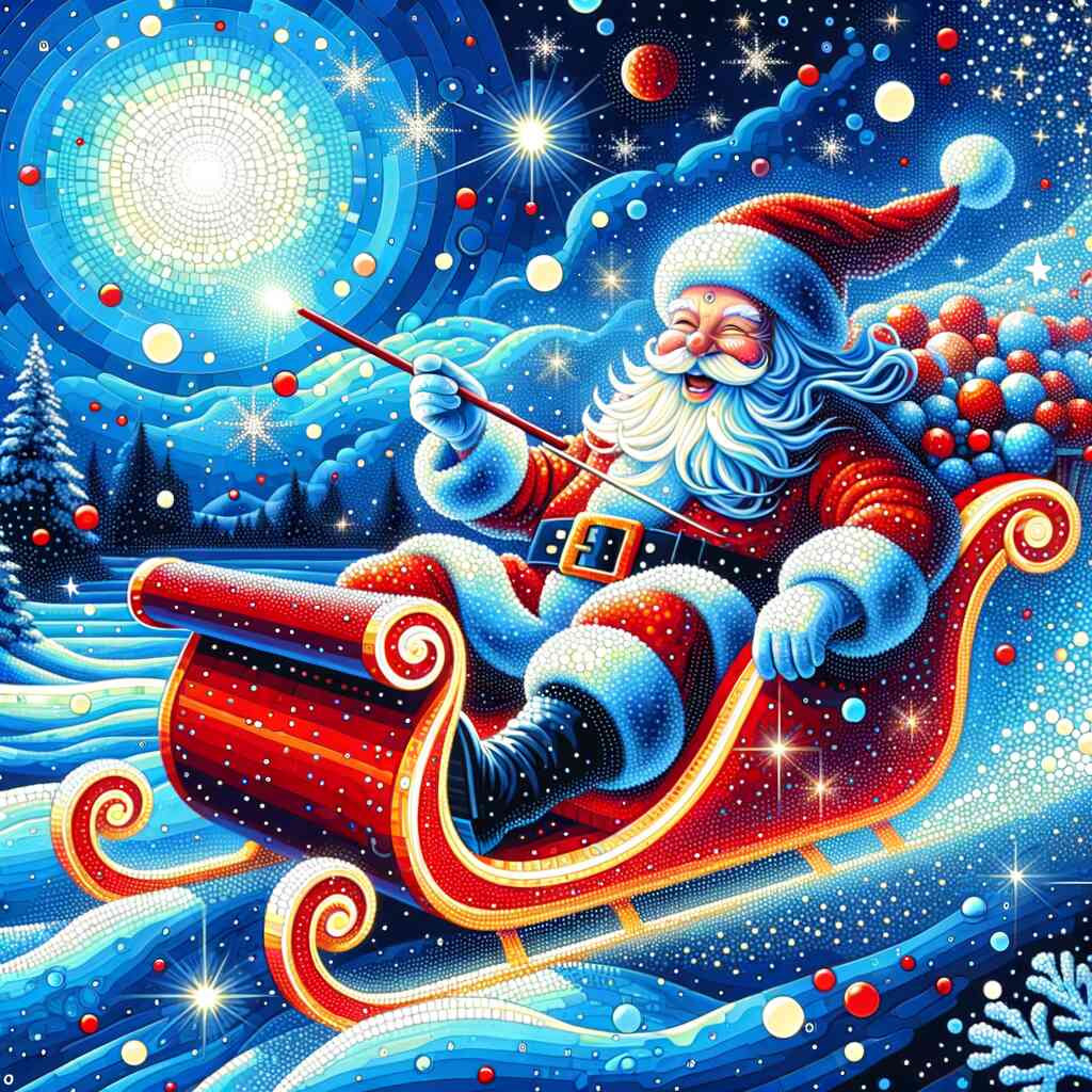 Paint by Numbers - Merry Christmas Santa in Sleigh
