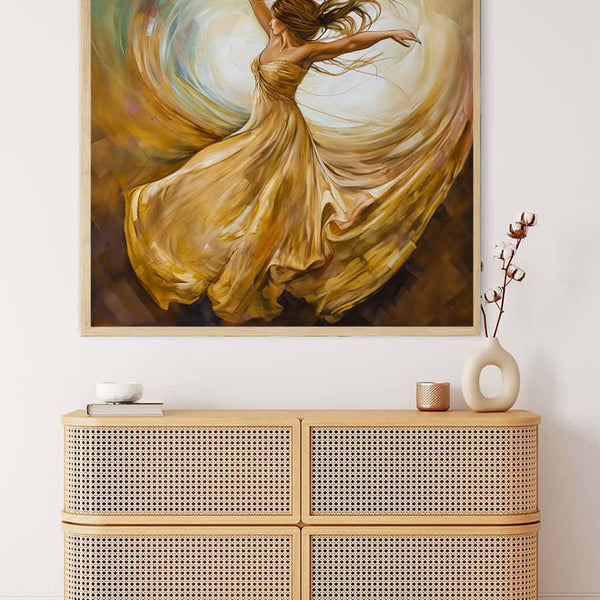 Diamond Painting - Frau in weißem Gewand - gedruckt in Ultra-HD - Menschen, Neu eingetroffen, Quadratisch