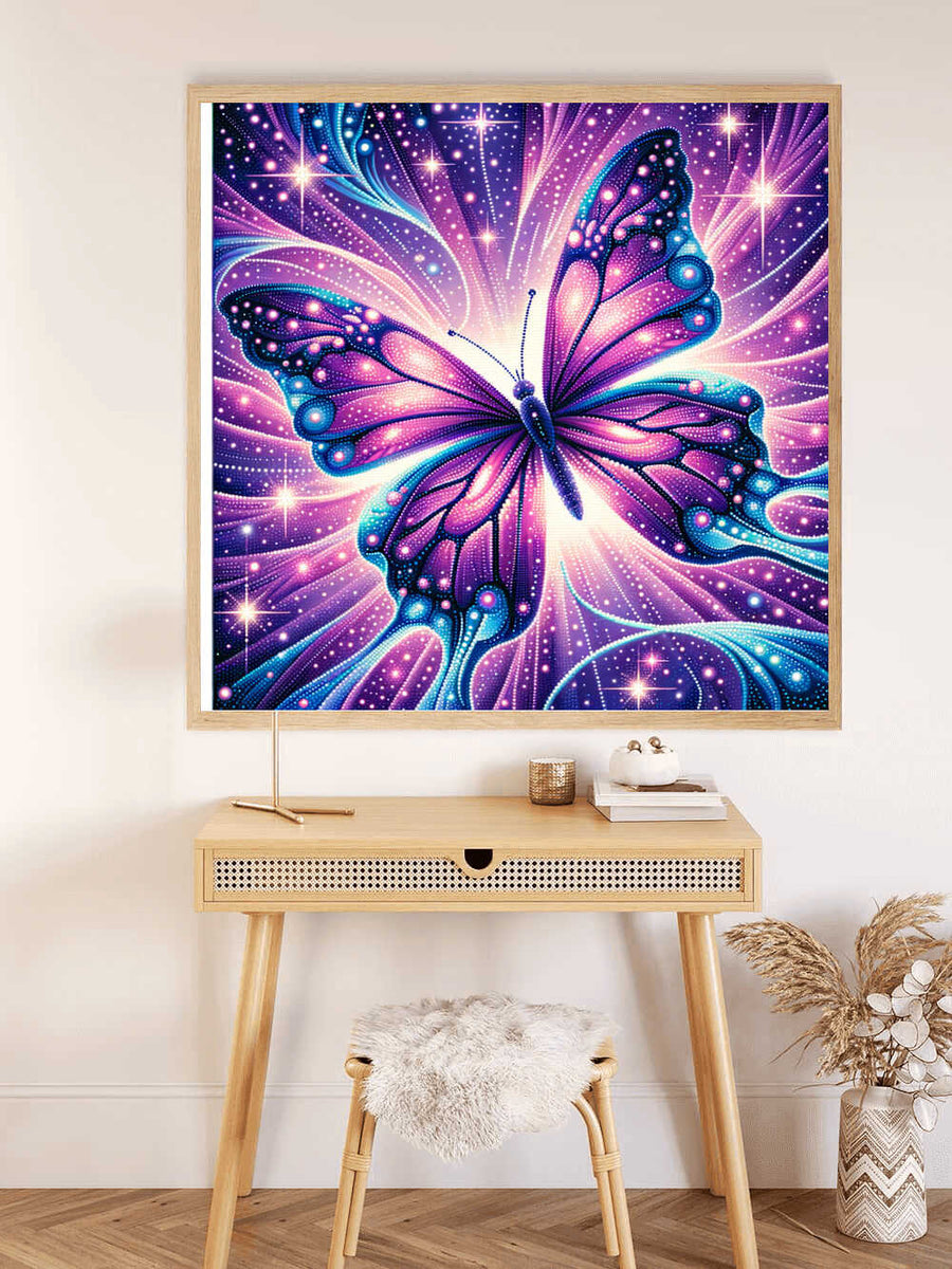 Paint by Numbers - Purple Light Butterfly