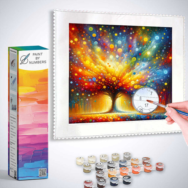 Paint by Numbers - Colorful Abstract Tree