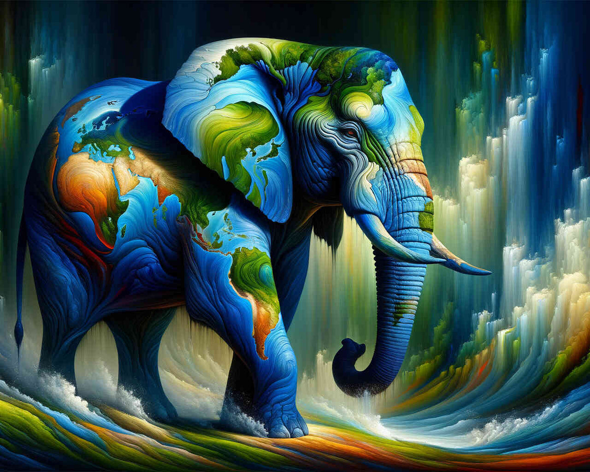 Paint by Numbers - In the face of the bull elephant
