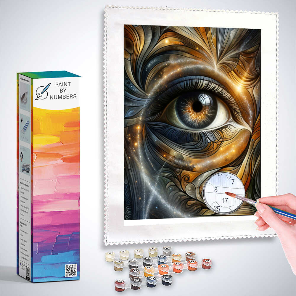 Paint by Numbers - Brown Eye Abstract