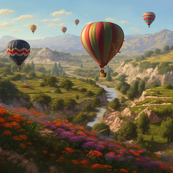 Valley, Balloons - Paint by Numbers