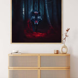 Diamond Painting - Gefährlicher Wolf - gedruckt in Ultra-HD - Neu eingetroffen, Quadratisch, Tiere, Wolf