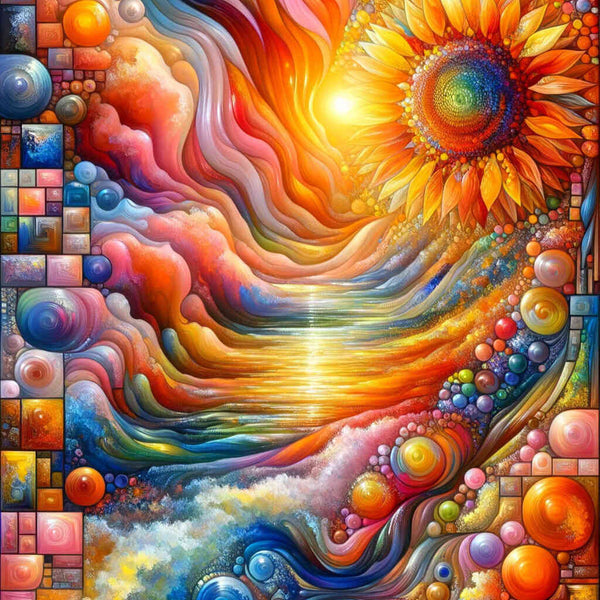 Paint by Numbers - Sunflower Mosaic