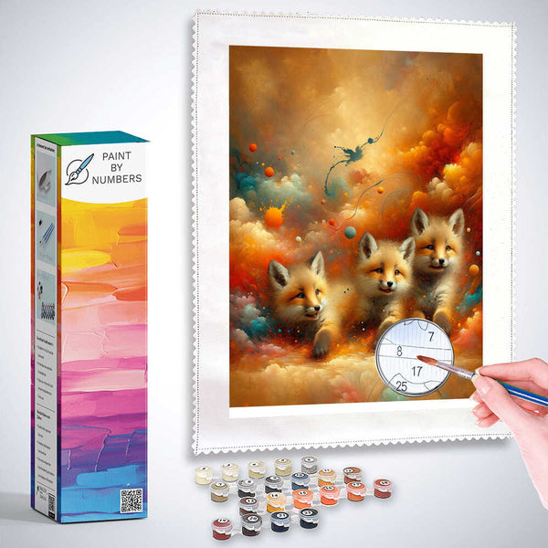 Paint by Numbers - Color Impression Fox Babies