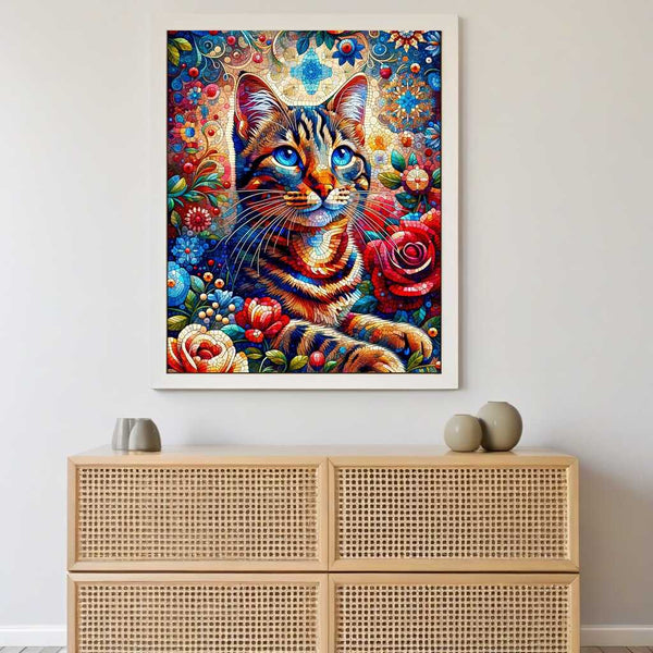 Paint by Numbers - Cat Mosaic Spotted Cat