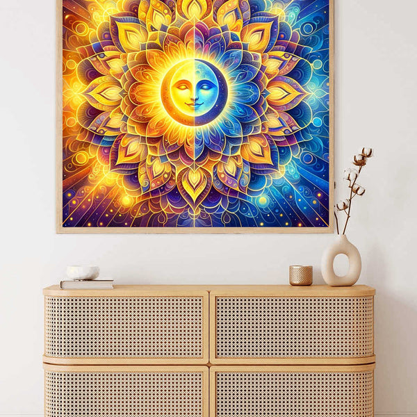 Paint by Numbers - Sun and Moon Mandala