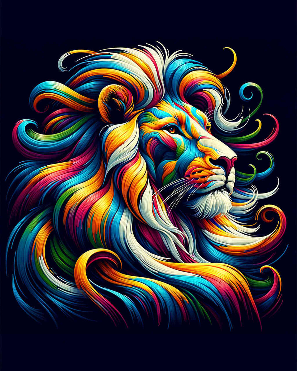Stylish lion - Paint by Numbers