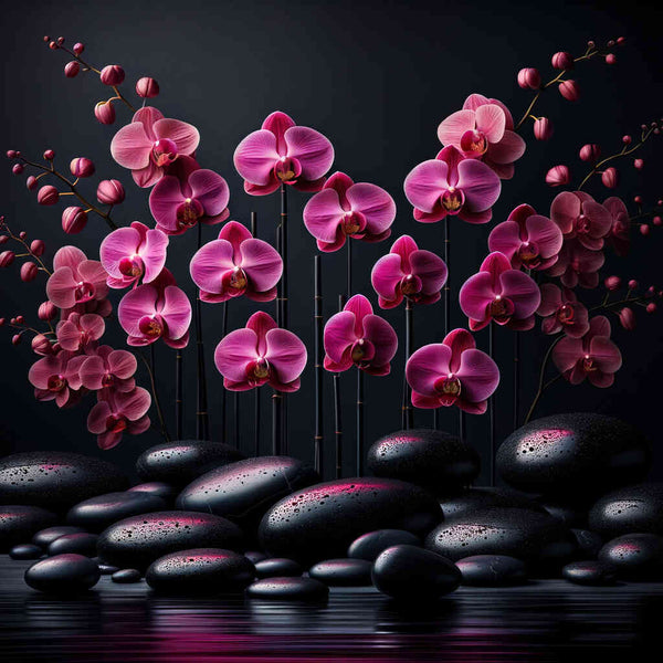 Paint by Numbers - Orchid, Black stones