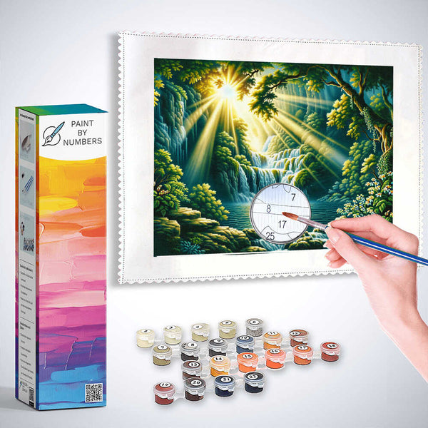 Paint by Numbers - Lagoon in the forest