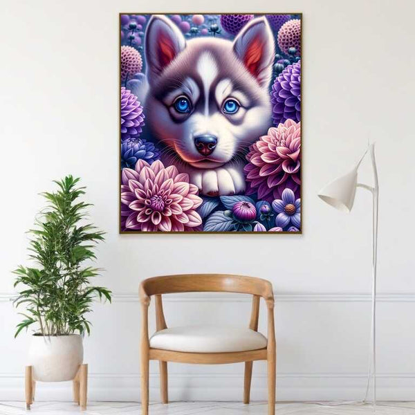 Paint by Numbers - Husky, puppy