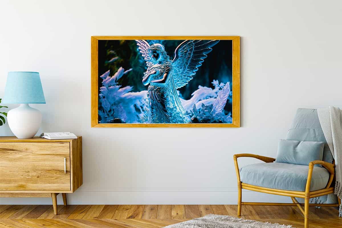 Malen nach Zahlen - Eisengel - hochwertige Leinwand - Engel, Horizontal