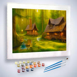 Malen nach Zahlen - Märchenwald - hochwertige Leinwand - Fantasy, Horizontal, Neu eingetroffen, Wald