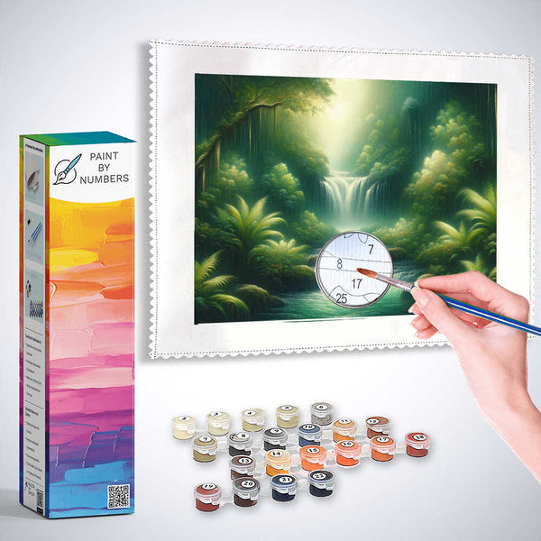 Paint by Numbers - Waterfall in the Urwald