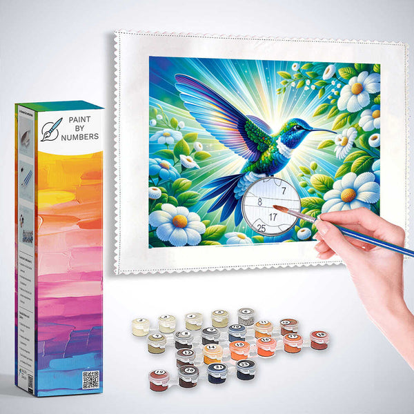 Paint by Numbers - Elegant hummingbird
