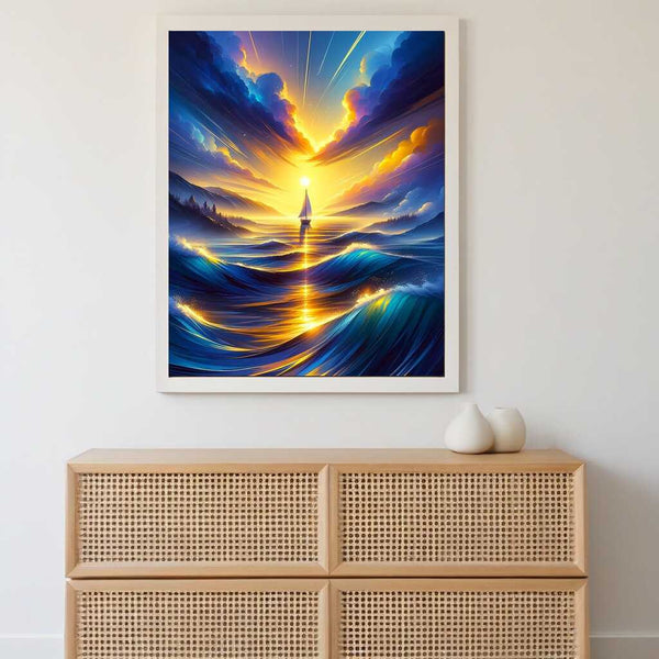 Sailboat in the sun - Paint by Numbers