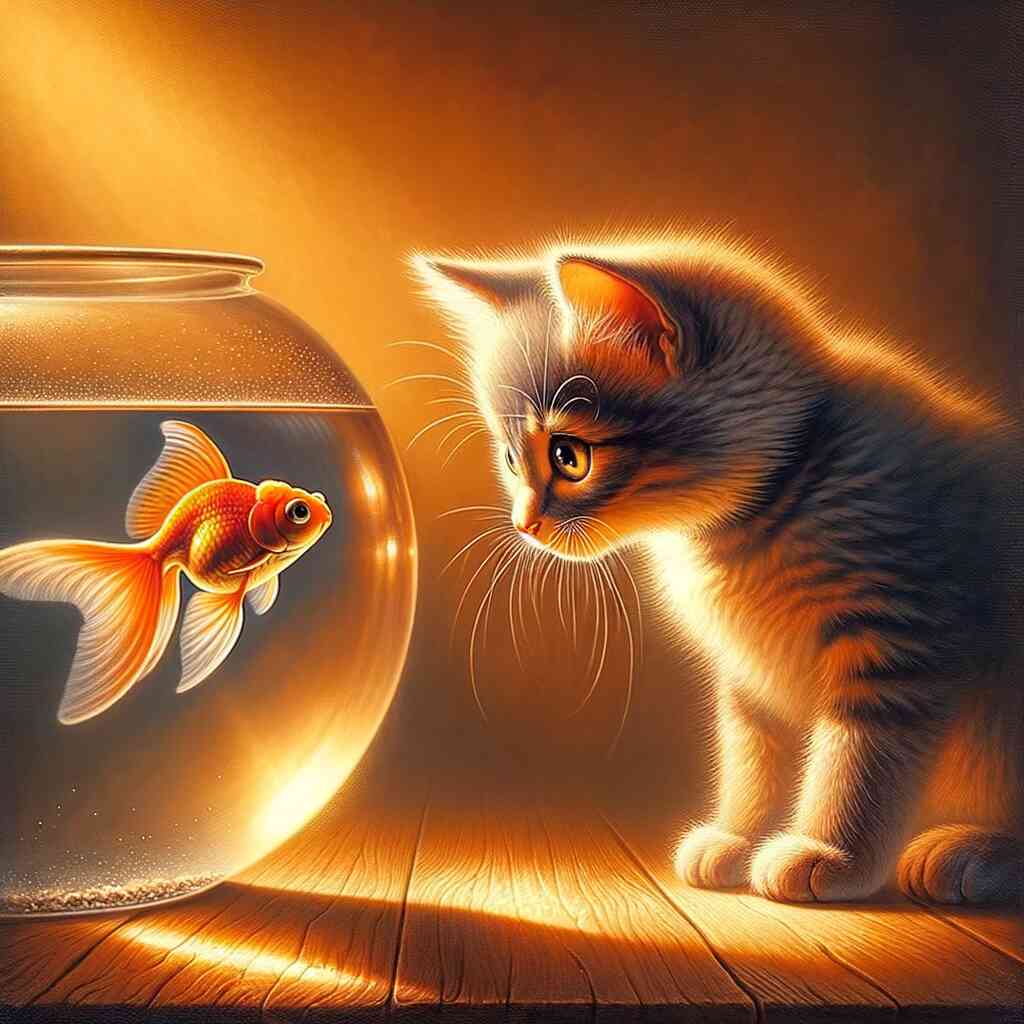 Paint by Numbers - Cat goldfish
